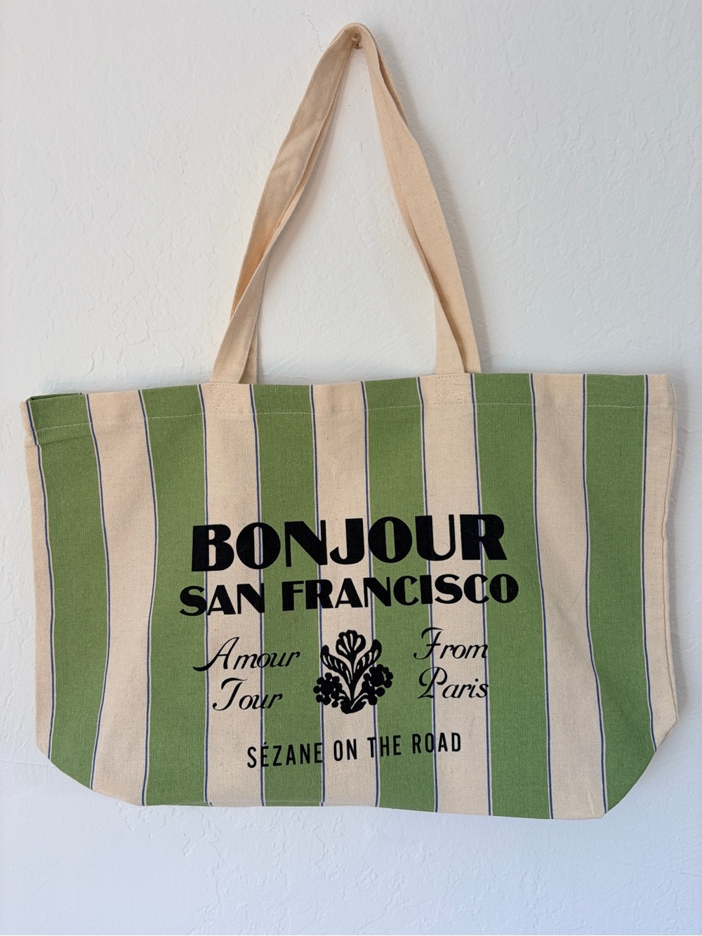 Sezane Bonjour San Francisco Canvas Tote